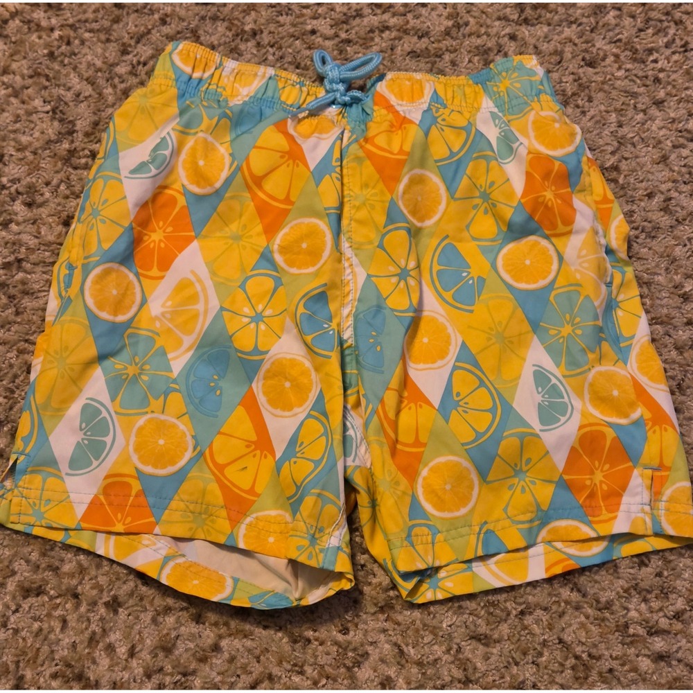 George Above The Knee Swimming Trunks Mens Size Small Citrus